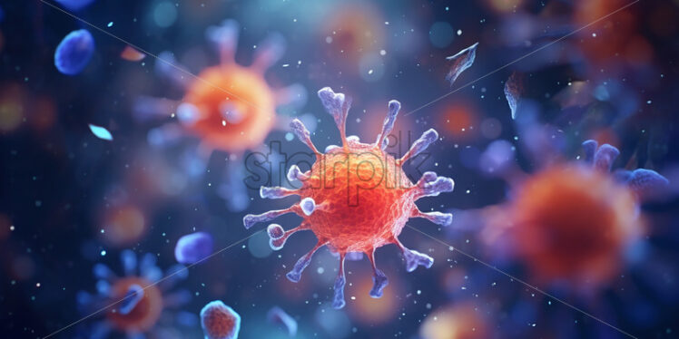 An abstract virological illustration - Starpik Stock