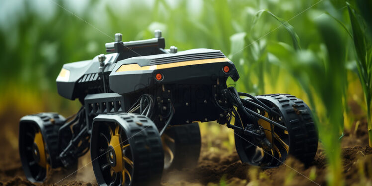 An agricultural robot that processes corn crops - Starpik Stock