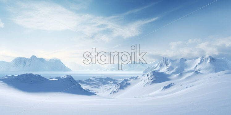 An amazing winter mountain landscape - Starpik Stock