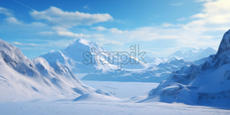 An amazing winter mountain landscape - Starpik Stock