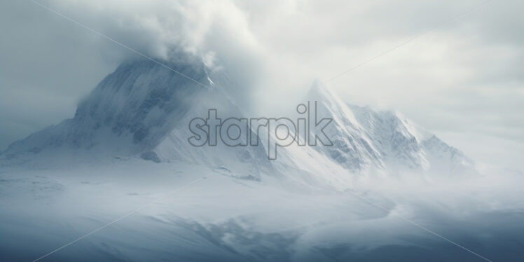 An amazing winter mountain landscape - Starpik Stock