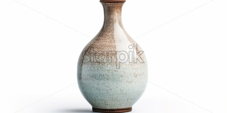 An antique ceramic vase on a white background - Starpik Stock