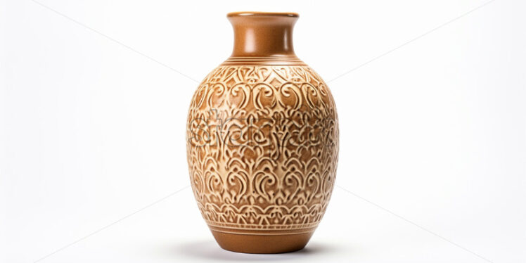 An antique ceramic vase on a white background - Starpik Stock