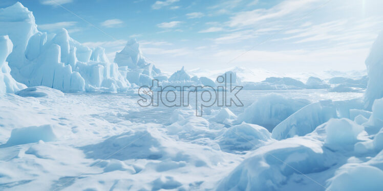 An arctic landscape from the North Pole - Starpik Stock