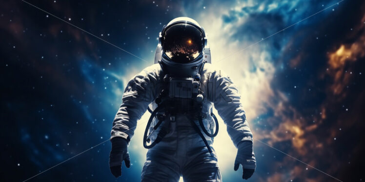 An astronaut in outer space - Starpik Stock