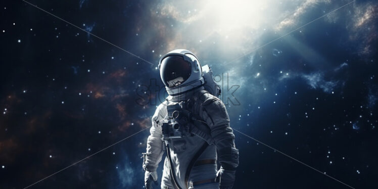 An astronaut in outer space - Starpik Stock