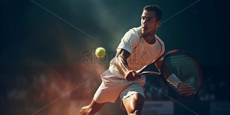 An athlete plays tennis - Starpik Stock