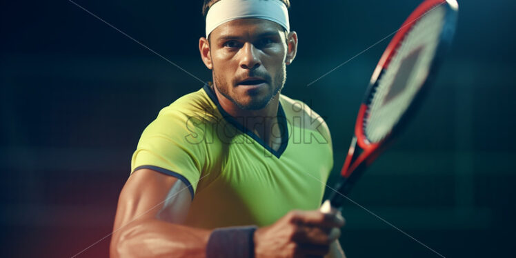 An athlete plays tennis - Starpik Stock