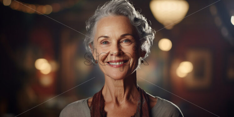 An elderly woman smiling - Starpik Stock