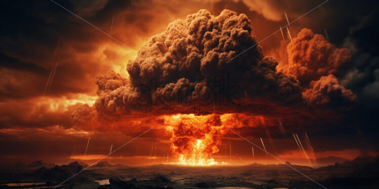 An extremely powerful nuclear explosion - Starpik Stock