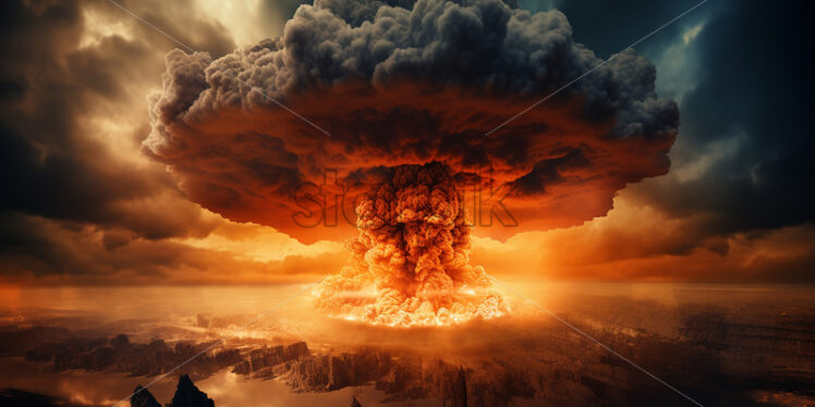 An extremely powerful nuclear explosion - Starpik Stock