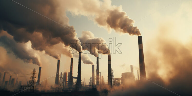 An illustration representing atmospheric pollution - Starpik Stock