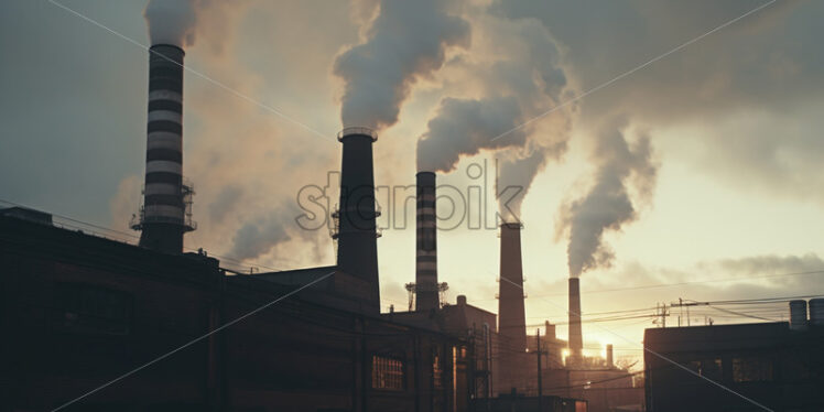 An illustration representing atmospheric pollution - Starpik Stock