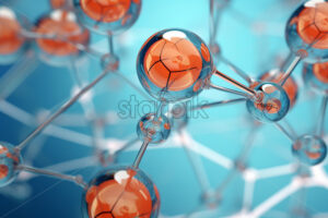 An illustration representing molecular connections - Starpik Stock