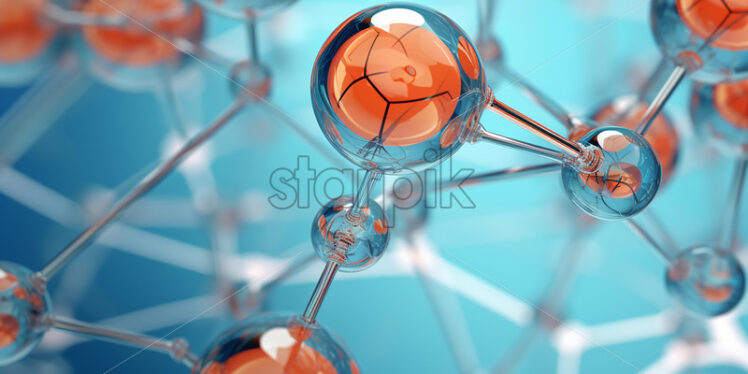 An illustration representing molecular connections - Starpik Stock