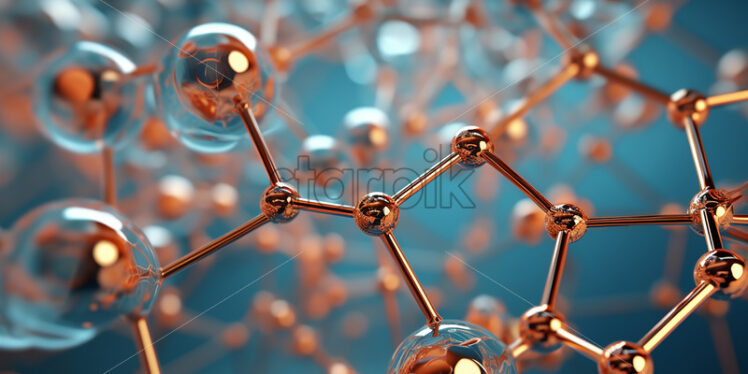 An illustration representing molecular connections - Starpik Stock