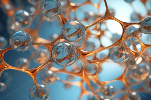 An illustration representing molecular connections - Starpik Stock