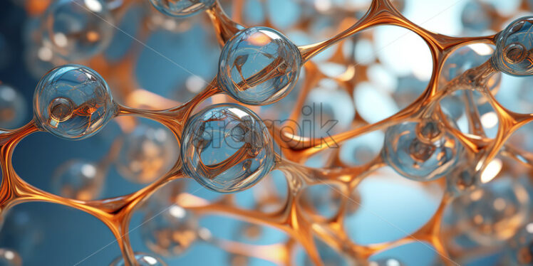 An illustration representing molecular connections - Starpik Stock