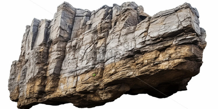 An isolated rock on a white background - Starpik Stock