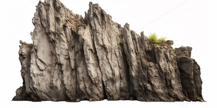 An isolated rock on a white background - Starpik Stock