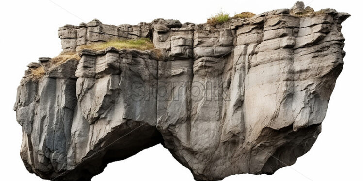 An isolated rock on a white background - Starpik Stock