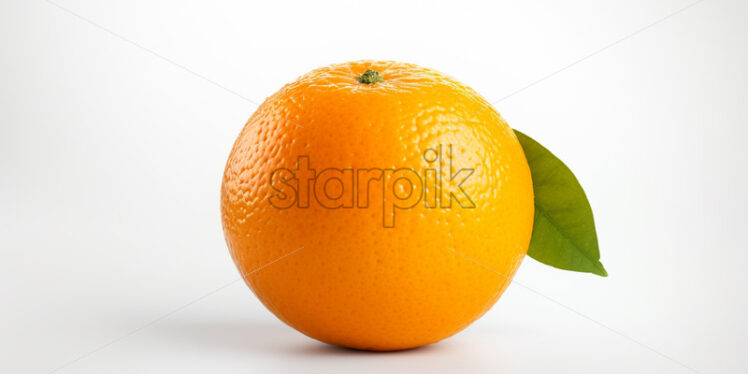 An orange on a white background - Starpik Stock