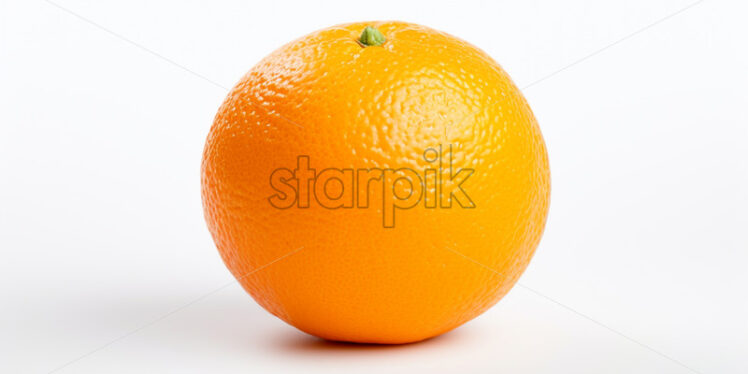 An orange on a white background - Starpik Stock