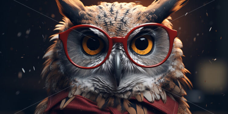 An owl with glasses - Starpik Stock