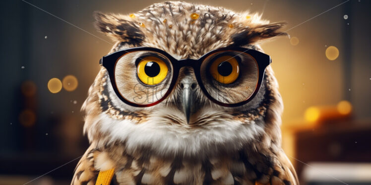 An owl with glasses - Starpik Stock