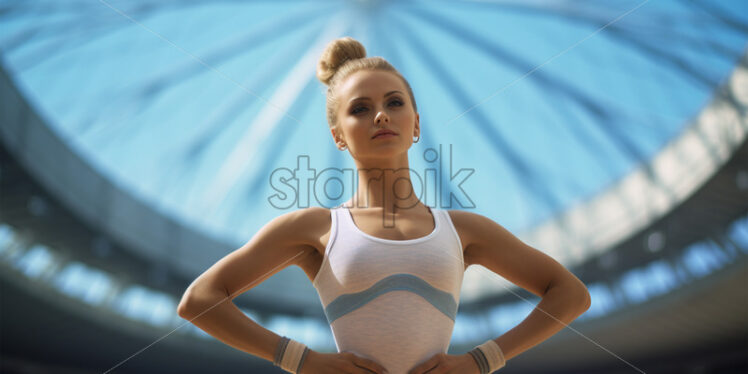 Athletic olympic woman in sport costume generated by AI - Starpik