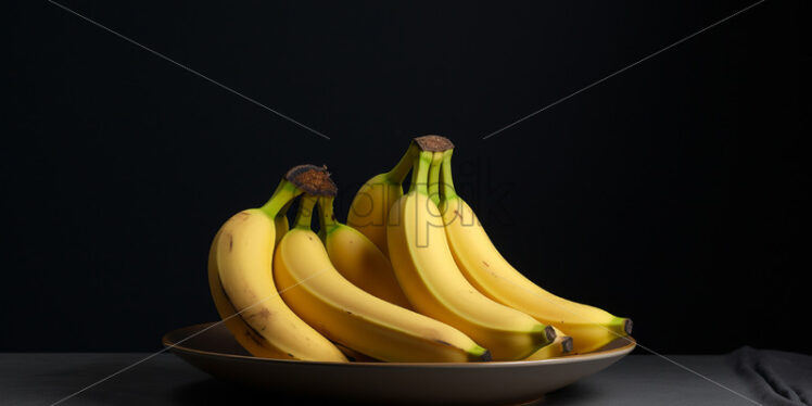 Bananas on a ceramic plate - Starpik Stock