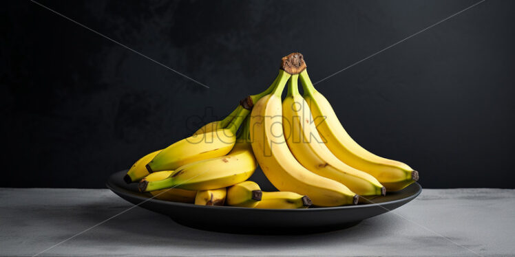 Bananas on a ceramic plate - Starpik Stock