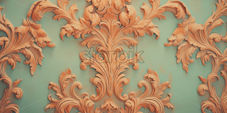 Baroque vintage pattern background with imperial royal ornament - Starpik Stock