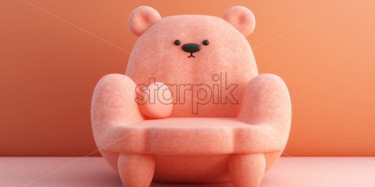 Bear chair shape kids furniture - Starpik Stock