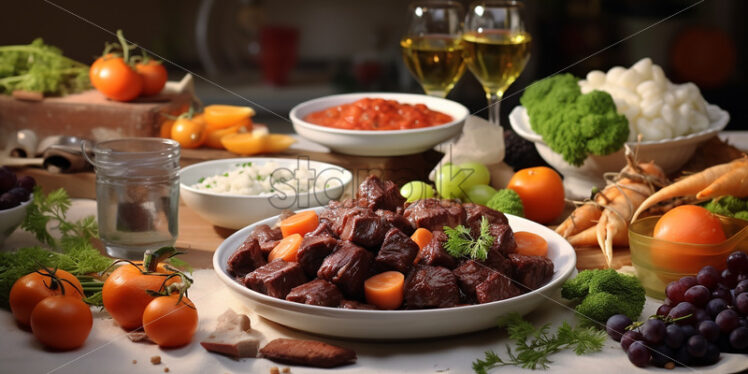 Beef bourguignon in english beef Burgundy - Starpik Stock