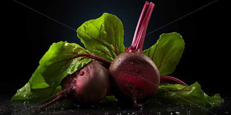 Beetroot on a black background - Starpik Stock