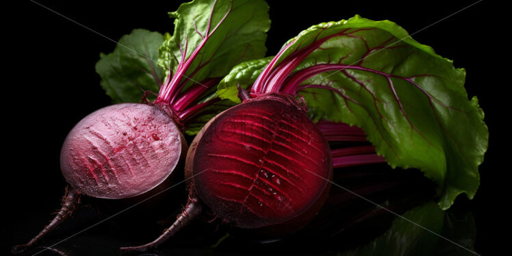 Beetroot on a black background - Starpik Stock