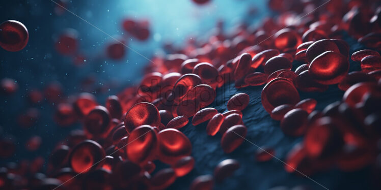 Blood globulins under the microscope - Starpik Stock