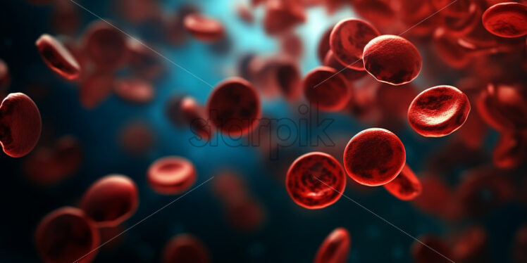 Blood globulins under the microscope - Starpik Stock