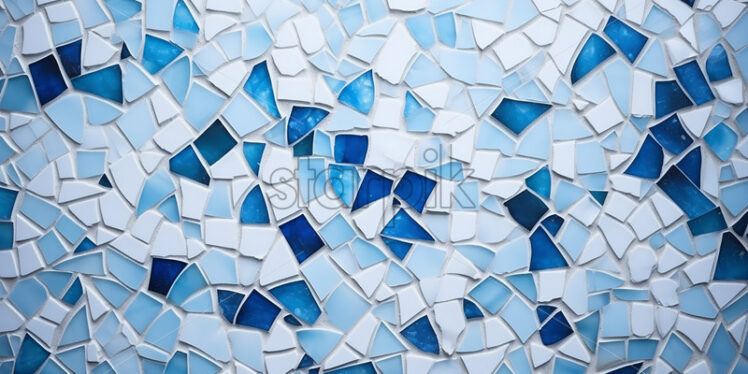 Blue and white mosaic - Starpik Stock