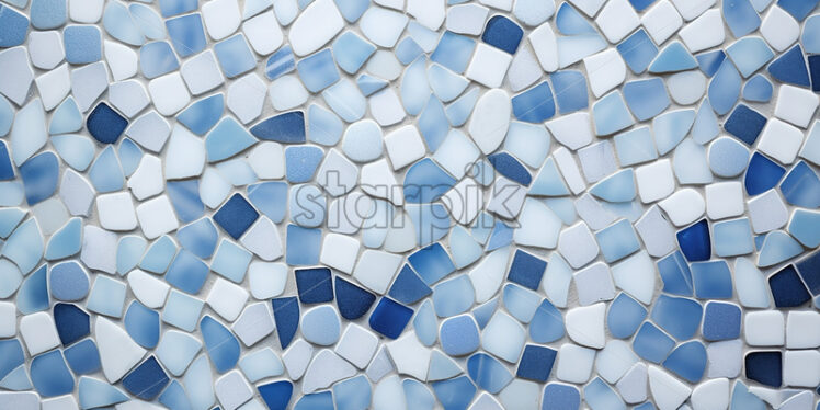 Blue and white mosaic - Starpik Stock