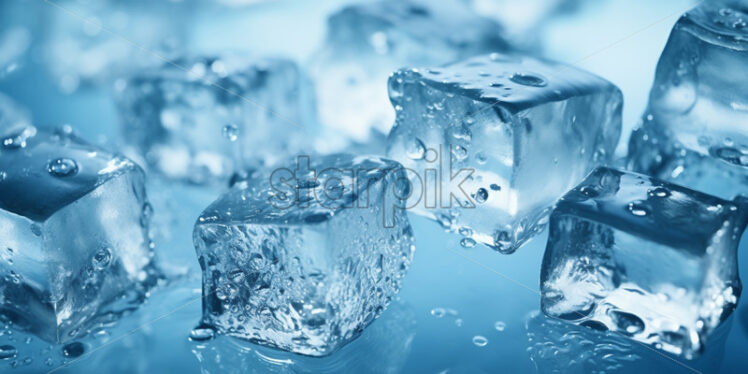 Blue ice cubes - Starpik Stock