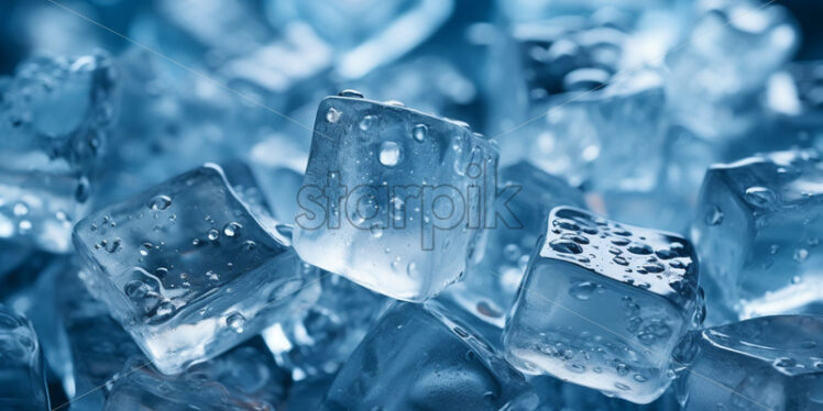 Blue ice cubes - Starpik Stock