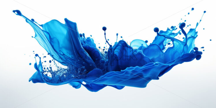 Blue paint on a white surface - Starpik Stock