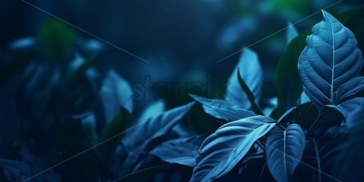 Blue tropical leaves - Starpik Stock