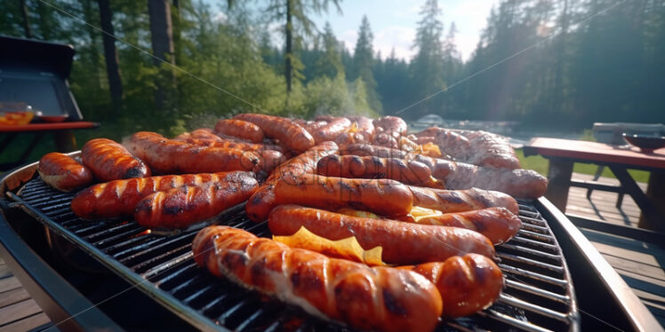 Bratwurst a german sausage one of the germany delicacies - Starpik Stock