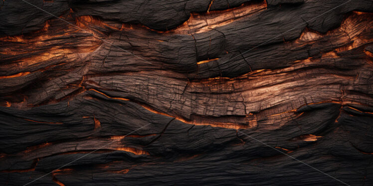 Burnt black wood with texture - Starpik Stock