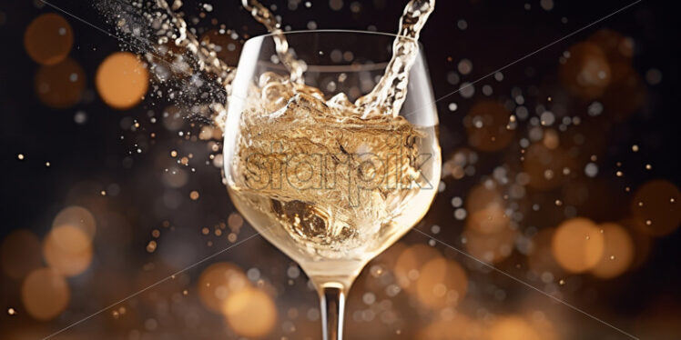 Champagne in a glass splash festive - Starpik Stock