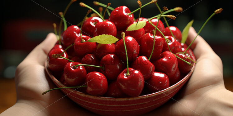 Cherries in a plate - Starpik Stock