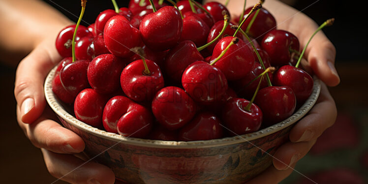 Cherries in a plate - Starpik Stock